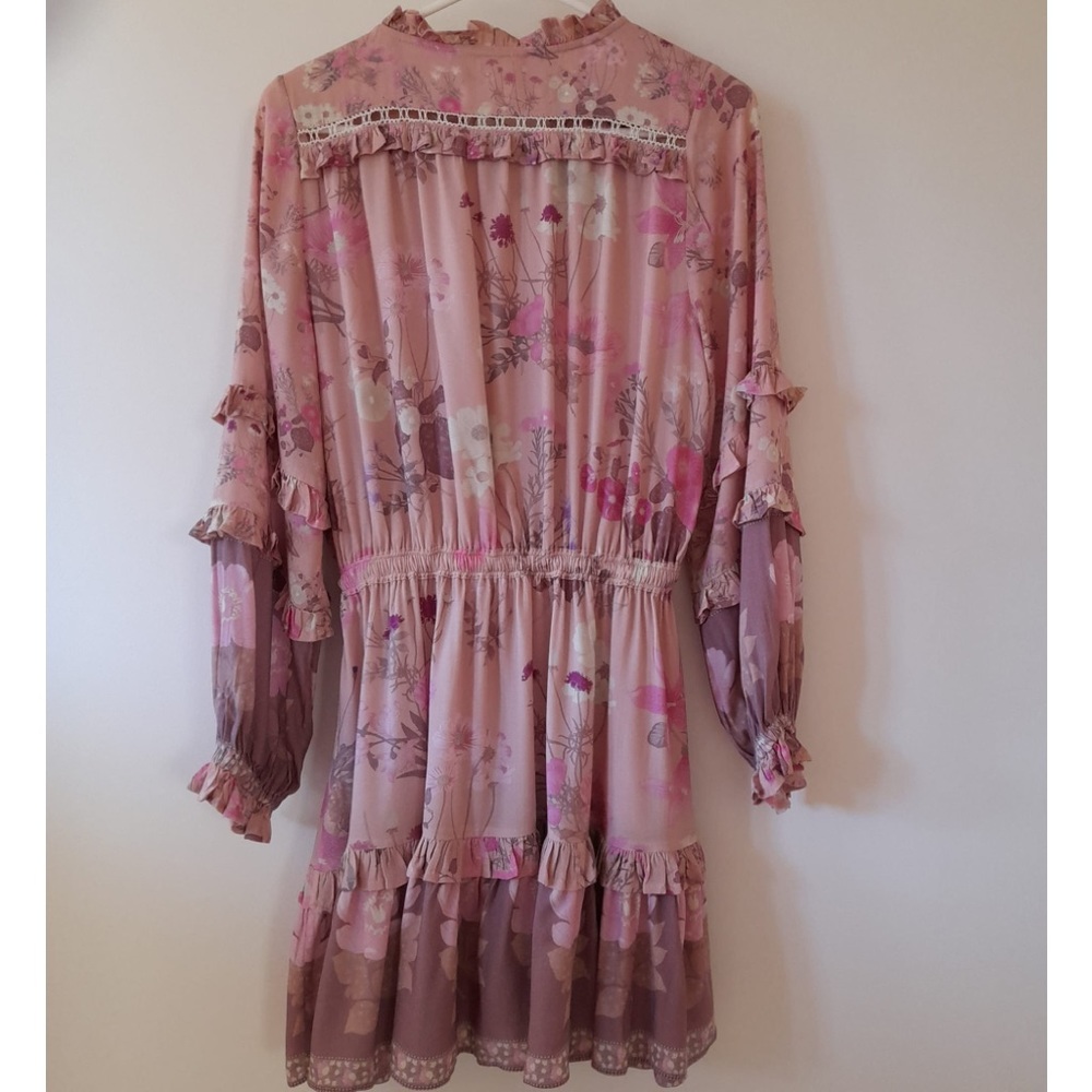 SPELL & THE GYPSY Wild Bloom Blush Pink Long Sleeve Playdress Mini Dress NWT - Picture 4 of 8
